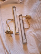 Bankers Brass Adjustable Wall Lights x 2