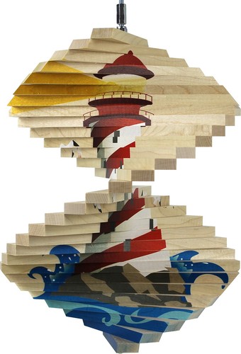 Wooden wind spinner handmade - wooden,