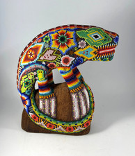 Mexican Huichol Beaded Iguana