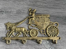 Vintage Brass Horse And Cart