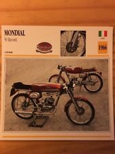 Motorcycle Card Mondial 50 Record 1966 Collection Atlas Italy