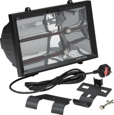 Knightsbridge Warehouse Heater 230V IP24 1.3kW Shortwave Infrared Heater Black