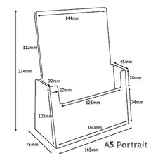 A5 Clear Perspex Leaflet