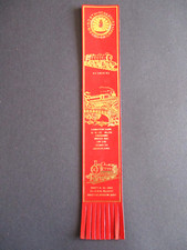 Leather BOOKMARK North Yorkshire Moors Railway Steam Locomotives RED Unused