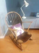 ERCOL DARK WOOD ROCKING CHAIR