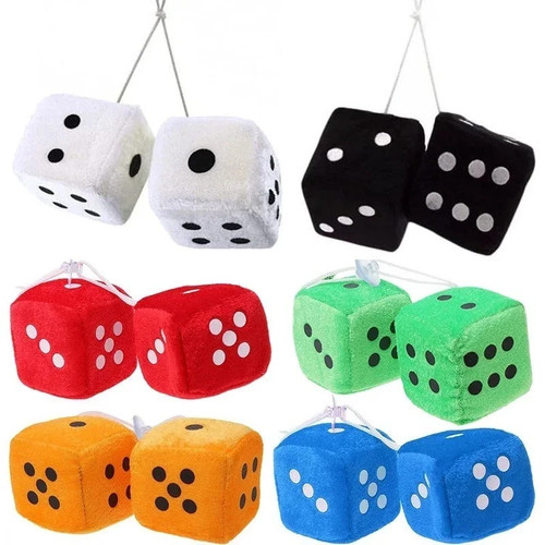 Soft fluffy furry dice - soft,