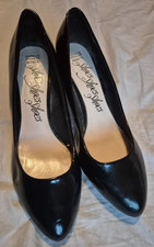 M&S Black patent Kitten heel