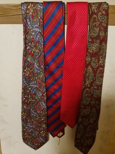 Four vintage bhs silk ties - bhs,