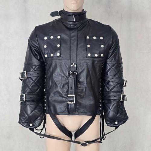 Real leather straight jacket - real,