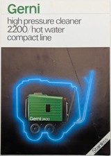 Original Gerni 2200 High Pressure Water Cleaner Single Sheet Brochure, c 1970's