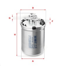 FUEL FILTER FITS: SKODA PRAKTIK 1.9 TDI.SKODA FABIA I 1.9 TDI/1.9 TDI RS.SKOD