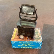 VTG Old Fashioned Washstand Metal Pencil Sharpener #6024 in Box