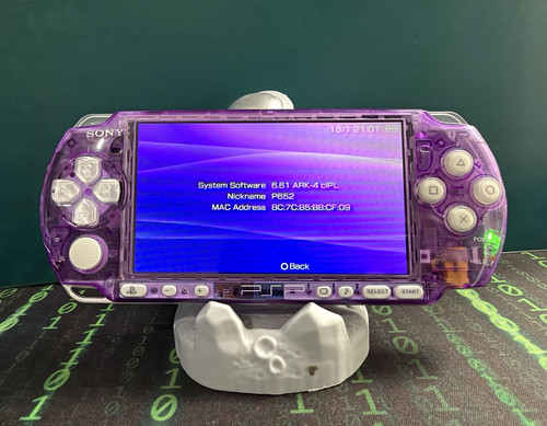 Psp 3000 console purple clear - psp-3000, purple/clear