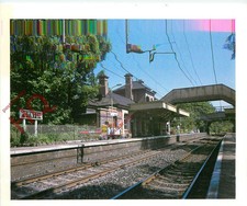 Picture Postcard>>THE RAILWAY STATION, POYNTON (BAD SCAN)