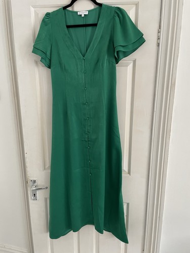 Warehouse green satin midi - warehouse,