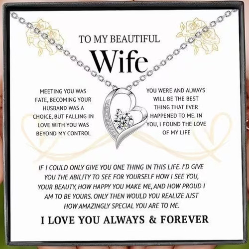 Wife silver heart - wife,
