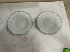 Rare 2 Fenton Aqua Crest 8