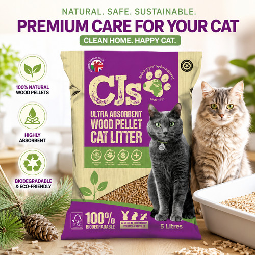 Premium wood pellet cat - wood,