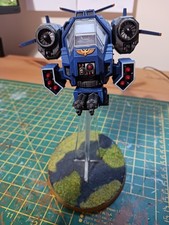 Warhammer 40k very well painted and based Ultramarine stormtalon gunship