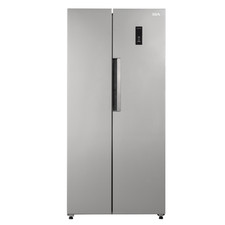 SIA SAFF460SI Freestanding 2 Door American Style Fridge Freezer 446L in Silver