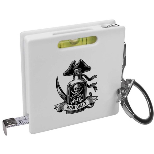 Pirate rum bottle keyring - 'pirate, bottle'