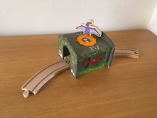 Bigjigs Rail T-Rex Tunnel, Wooden Train Set Accessories, Wooden Train Tunnel