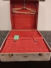 Vintage antler white - white, suitcase