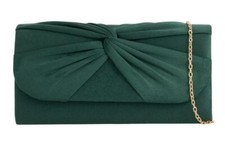 Women's Pleated Suede Clutch