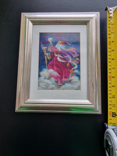 Completed crossstitch wizard - crossstitch,