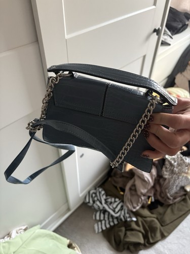Black leather quilted small - black,