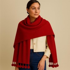 Alpaca Angora Knit Wrap Shawl