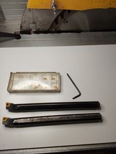 sandvik lathe tool .2 off boring bars with 5 new inserts .