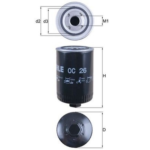 Oil filter for ford f1000 - filter, 3.9