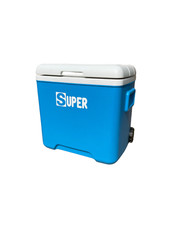 Super 52 Litre Rolling Cool Box Ice Cooler CAMPING BEACH PICNIC FOOD ICE LARGE