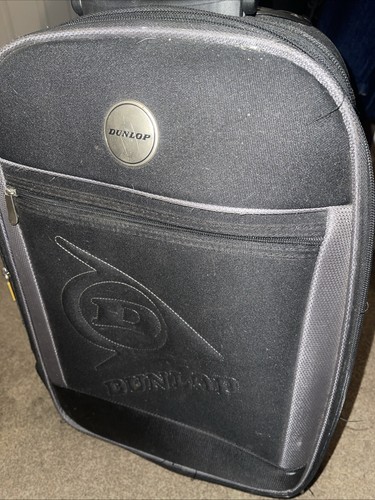 Dunlop black wheel suitcase - black,