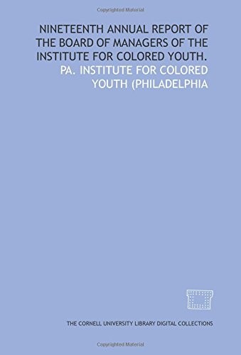 Nineteenth annual report - , of