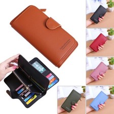 Ladies Leather Wallet Long Purse Phone Card Holder Case Clutch Large Capacity UK