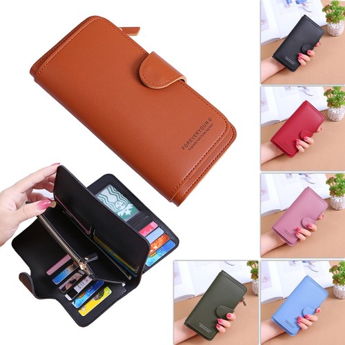 Ladies leather wallet long - ladies,