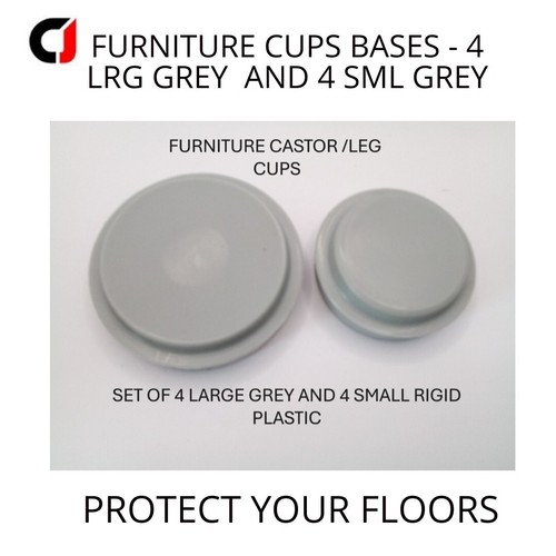 Castor cups set grey rigid - grey,