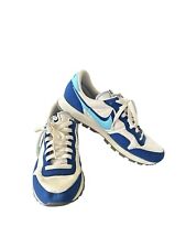 NIKE Air Pegasus 83 Double Swoosh Shoes Mens Sz 9 White Sail Old Royal Blue EUC