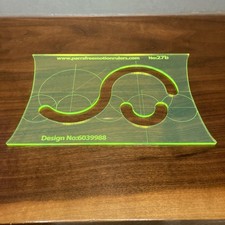 Parrs 27b Free Motion Quilting Ruler 27 Circles/Clam Shells/Vines Guide/Template