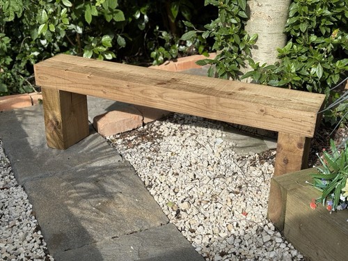 Wooden treated rustic garden - treated,