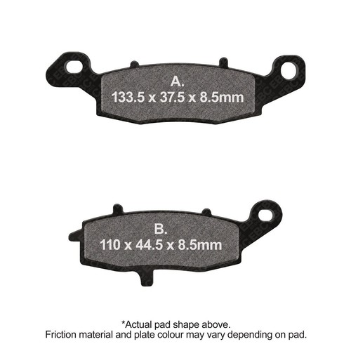 Ebc pro brake pad set - pad, front