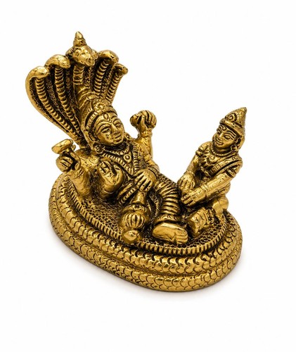 Brass lord vishnu on - 2.5",