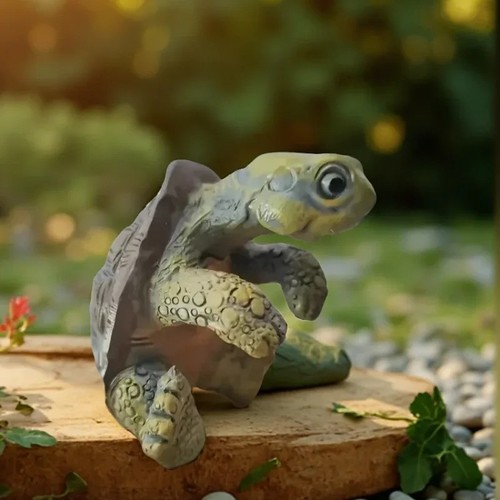 Mini tortoise resin plant pot - mini,