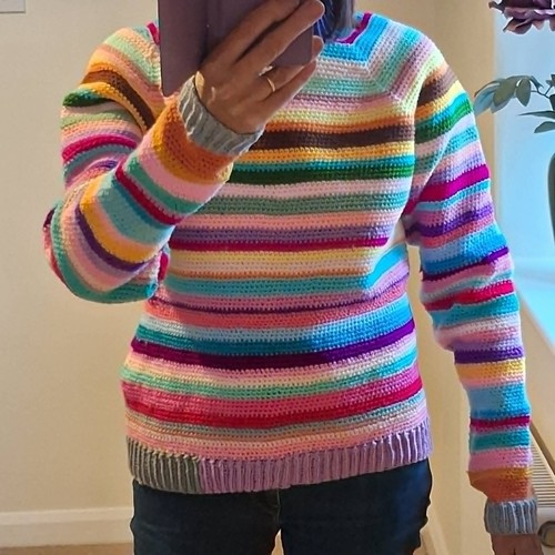 Handmade crochet rainbow - crochet,