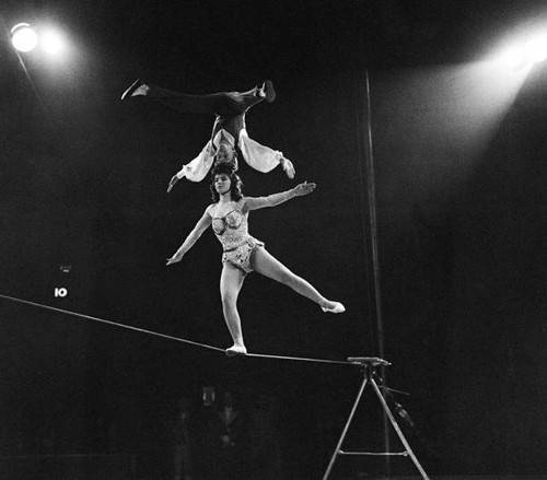 Bertram mills circus tightrope - bertram,