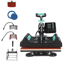 B Grade 5 in 1 Heat Press Machine 38 x 38cm t shirt Transfer Sublimation Printer