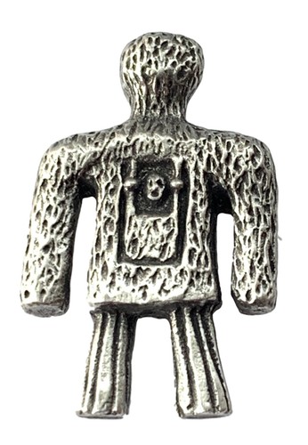 Wicker man handmade from lead - man,