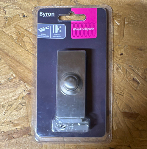 Byron wired bell push - byron, doorbell